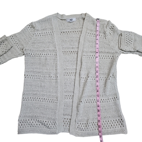 Anthropologie Jack by BB Dakota Open Cardigan Women Medium Boho Preppy Lagenlook - Picture 7 of 7